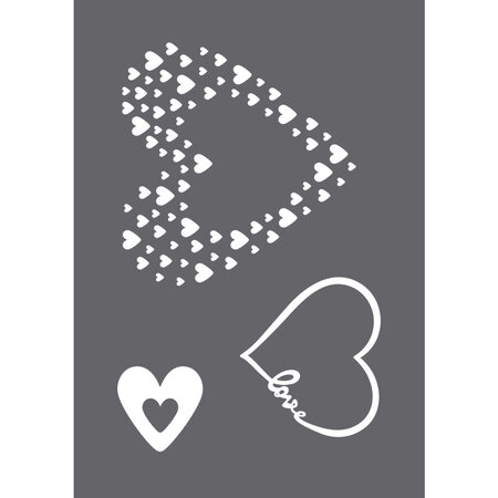Pochoir de sérigraphie "Love" A5  1 pochoir+1 spatule