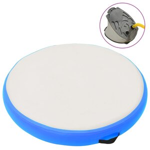 vidaXL Tapis gonflable de gymnastique avec pompe 100x100x15cm PVC Bleu
