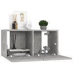 vidaXL Ensemble de meubles TV 3 Pièces Gris béton Aggloméré