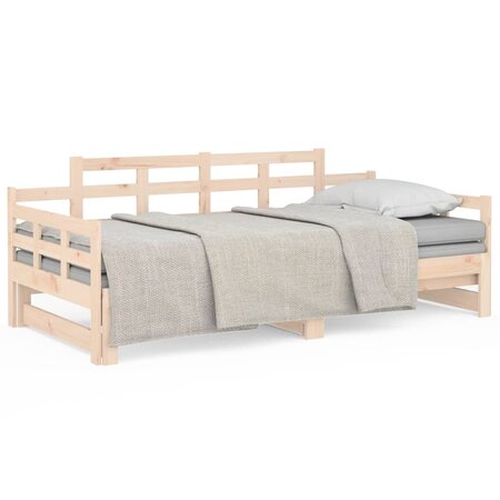 vidaXL Lit coulissant Bois de pin solide 2x(90x190) cm