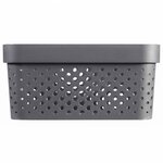 Curver boîtes de rangement 4 pièces avec couvercle 11l+17l anthracite
