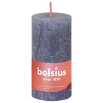 Bolsius Bougies pilier rustiques Shine 8 Pièces 100x50 mm Bleu crépuscule