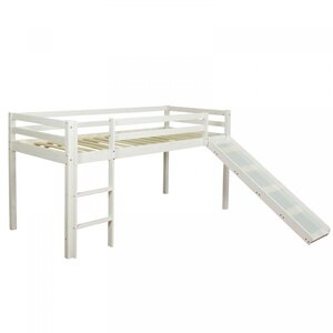 Lit mezzanine 90 x 200 cm - pin blanc