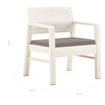 vidaXL Salon de jardin 3 Pièces Plastique Blanc