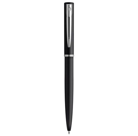 Waterman graduate allure stylo bille   laque noire satinée  recharge encre bleue pointe moyenne  coffret cadeau