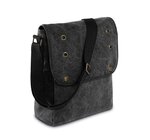 Sacoche bandoulière en toile vintage - ki0302 - noir
