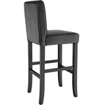 Tectake lot de 4 chaises de bar - noir