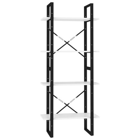 vidaXL Bibliothèque à 4 niveaux Blanc 60x30x140 cm Aggloméré
