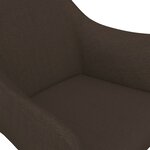 vidaXL Chaise pivotante de salle à manger Marron foncé Tissu