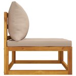 vidaXL Ensemble de canapés de jardin coussins 2 Pièces bois massif acacia
