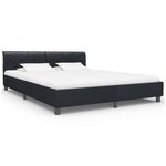 vidaXL Cadre de lit Noir Similicuir 160 x 200 cm
