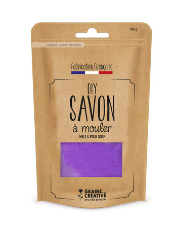 Pain de savon 100 g Translucide violet