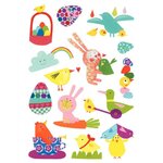 Pochette de 84 maxi gommettes Baby Pâques adhésives repositionnables