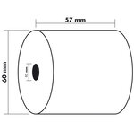 Bobine Pour Machine À Calculer Et Caisses 57x60 Mm - 1 Pli Offset Extra- Blanc 60g/m2. - Blanc - X 50 - Exacompta