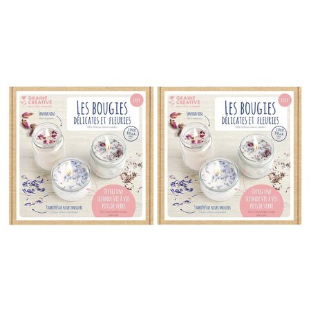 2 coffrets DIY bougies délicates et fleuries