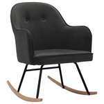 vidaXL Chaise à bascule Gris foncé Velours
