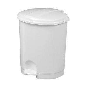 Poubelle à pédale Prima, 7 litres - Blanc
