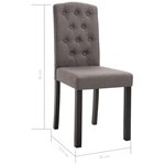 vidaXL Chaises à manger lot de 2 taupe tissu
