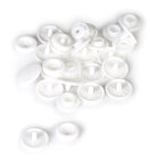 Boutons pression résine Blanc (10 boutons)