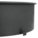 vidaXL Kit d'anneau de rôtissoire barbecue 47 cm Noir