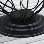 Outsunny Brasero boule de feu cheminée foyer extérieur Ø 75 x 55H cm grille à charbon + cuisson couvercle tisonnier métal noir