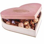 Boîte en bois Coeur  FSC Mix Credit  nature  25.3x24x6cm  avec fermoir magnétique