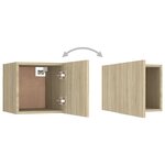 vidaXL Ensemble de meubles TV 3 Pièces Chêne sonoma Aggloméré