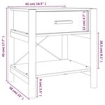 vidaXL Tables de chevet 2 Pièces Blanc 42x38x45 cm Bois d’ingénierie