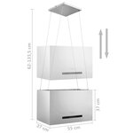 vidaXL Hotte suspendue à capteur tactile LCD 55 cm Acier inoxydable