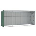 vidaXL Abri de jardin mural Vert 118x382x178 cm Acier galvanisé