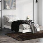 vidaXL Cadre de lit blanc 75x190 cm bois d'ingénierie