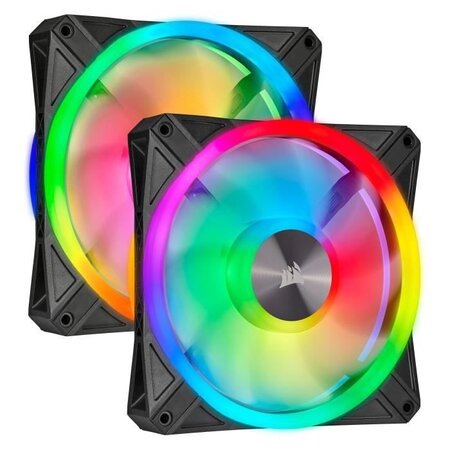 CORSAIR Ventilateur QL140 RGB - Diametre 140mm - Fan Kit RGB + Lighting Node Core(CO-9050100-WW)