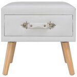 vidaXL Tables de chevet 2 Pièces Blanc 40x35x40 cm Similicuir