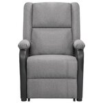 vidaXL Fauteuil de massage inclinable Gris clair Tissu