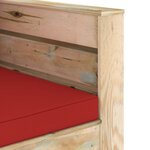 vidaXL Salon de jardin 2 Pièces avec coussins Bois imprégné de vert
