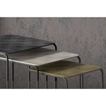 Rousseau Ensemble de tables d'appoint 3 Pièces Covera Métal Multicolore