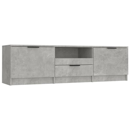 vidaXL Meuble TV Gris béton 140x35x40 cm Bois d'ingénierie