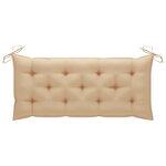 vidaXL Banc de jardin 2 places avec coussin 120 cm Gris Eucalyptus