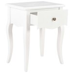 vidaXL Table de chevet Blanc 40 x 30 x 50 cm Bois de pin massif