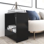 vidaXL Table d'appoint Noir 50x26x50 cm Aggloméré