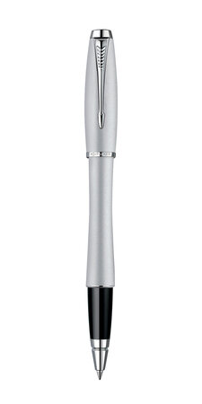 PARKER Urban Fashion - Stylo Roller, gris métallique, Pointe Fine, Attributs Chromés, Recharge Noire