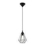 Eglo lampe suspendue tarbes d17 5 cm noir 94187