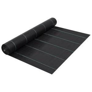 vidaXL Toile de paillage Noir 2x150 m PP