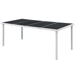 vidaXL Mobilier de salle à manger d'extérieur 7 Pièces Acier Noir