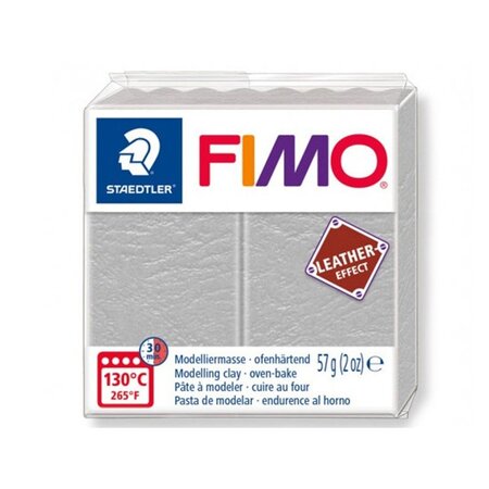 Pâte Fimo Cuir 57 g Leather Effect Gris Pale 8010.809