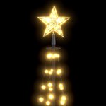 vidaXL Sapin de Noël cône 84 LED blanc chaud Décoration 50x150 cm