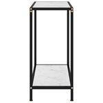 vidaXL Table console Blanc 60x35x75 cm Verre trempé