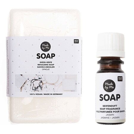 Savon à mouler opaque 100 vegan 250 g + Huile parfumée jasmin