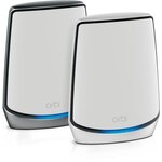 NETGEAR Orbi Systeme Wifi 6 Mesh RBK852 Tri-Band Vitesse Jusqu'a 6 Gbit/s - Couvre Jusqu'a 350m² et jusqu'a 60 appareils - Pack de 2