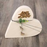 Mini - écrit. bois "With love" FSC MixCred  nature  6 3x3 7x0 3cm  4 pces